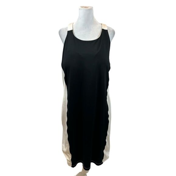 Athleta‎ Ladies Color Block Swim Dress Black and White Size XL - Picture 4 of 14